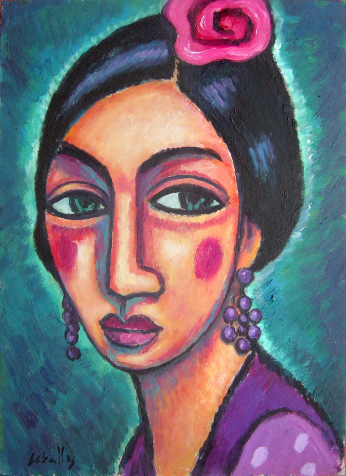 Retrato de mujer flamenca obra de Martí Ceballos