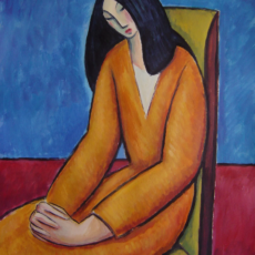 Mujer meditativa