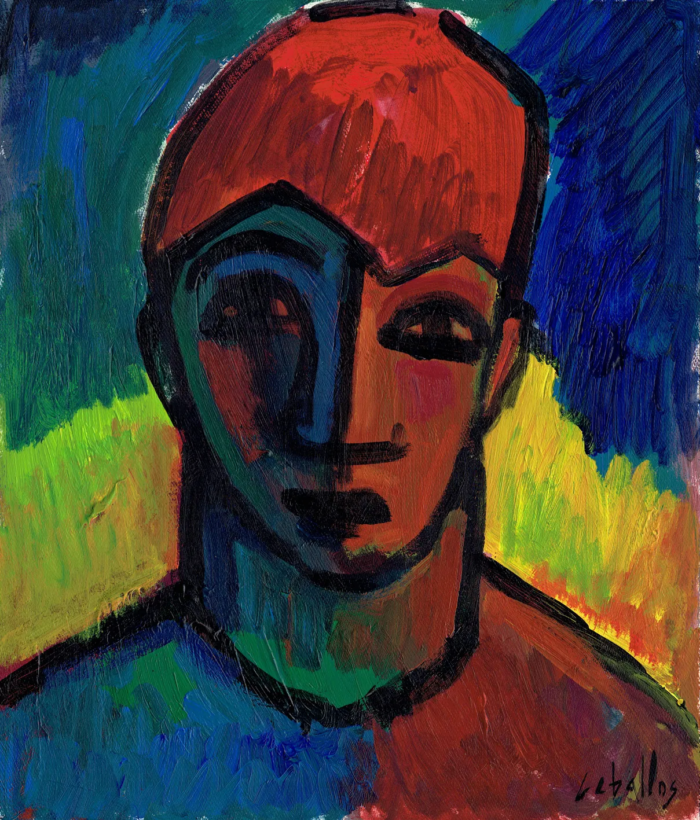 Retrato expresionista de un joven pelirrojo obra de Guillermo Martí Ceballos